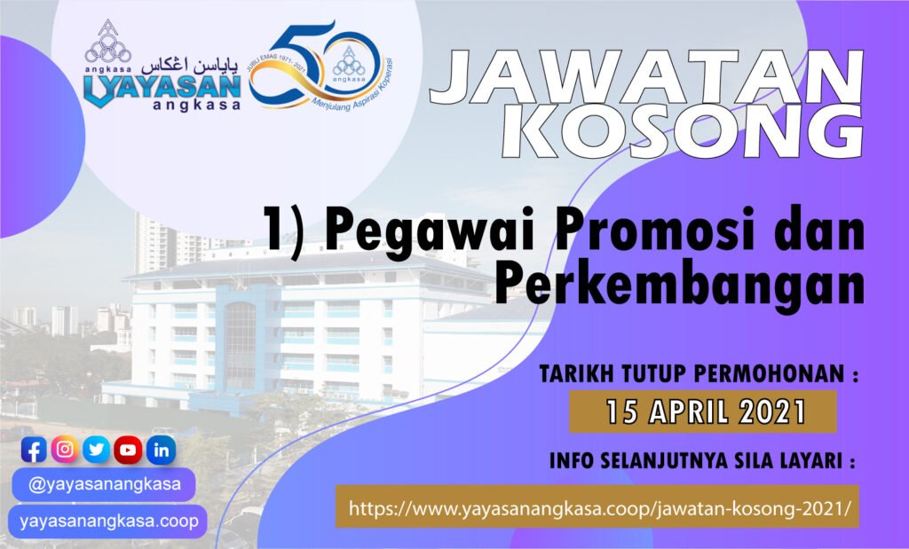 Jawatan Kosong Yayasan ANGKASA 2021